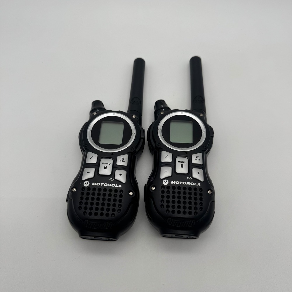 2-Motorola Talkabout MR350R Two-Way Radio Walkie Talkie w/‎ Charging Dock